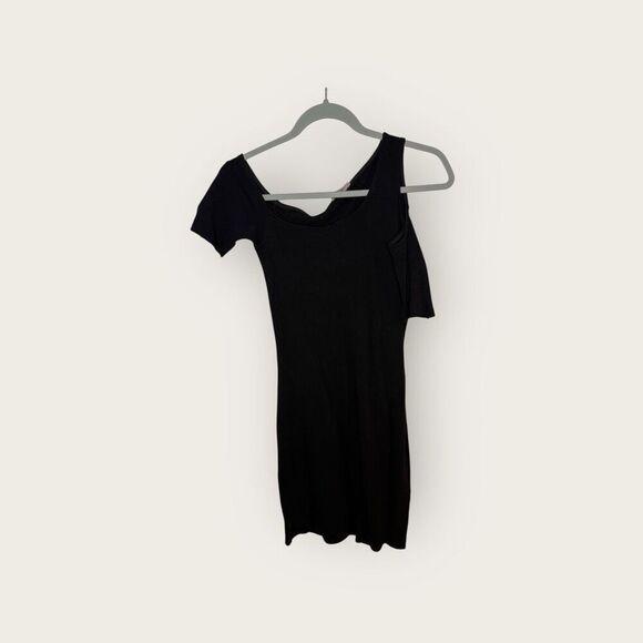 Helmet Lang Cutout Stretch Jersey Mini Dress Black Size Small - Picture 2 of 5